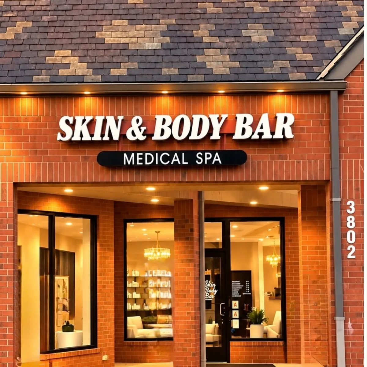 The Skin & Body Bar Medical Spa storefront at 3802 S Lindbergh